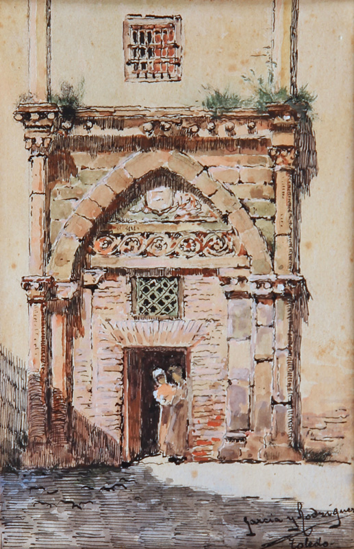 GARCIA Y RODRIGUEZ, Manuel 'DOS MUJERES EN UNA PUERTA DE TOLEDO' GARCIA Y RODRIGUEZ, Manuel 'DOS MUJERES EN UNA PUERTA DE TOLEDO'