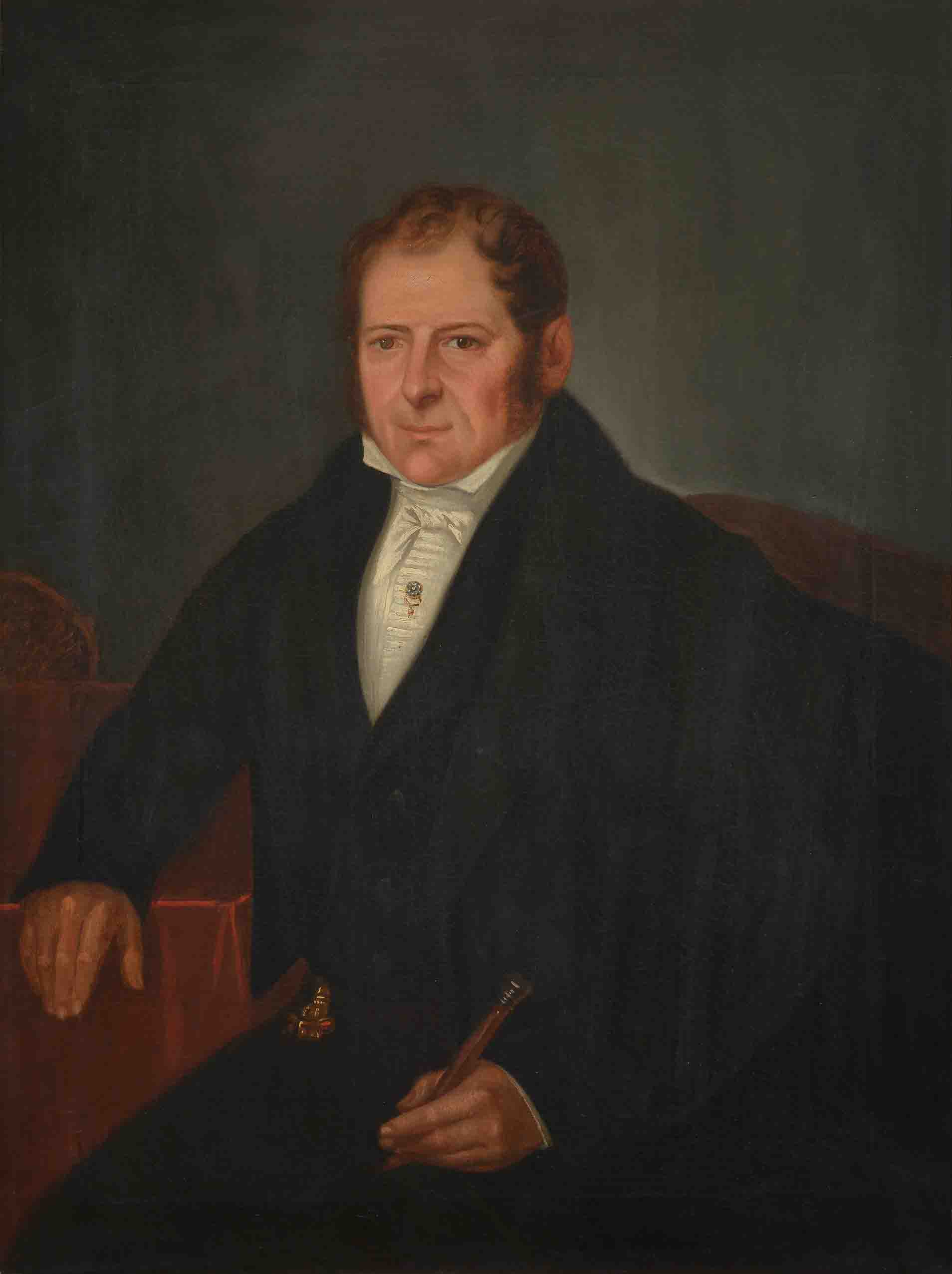ANONIMO: 'RETRATO DE MIGUEL A. GUTIERREZ (1786-1862 )'