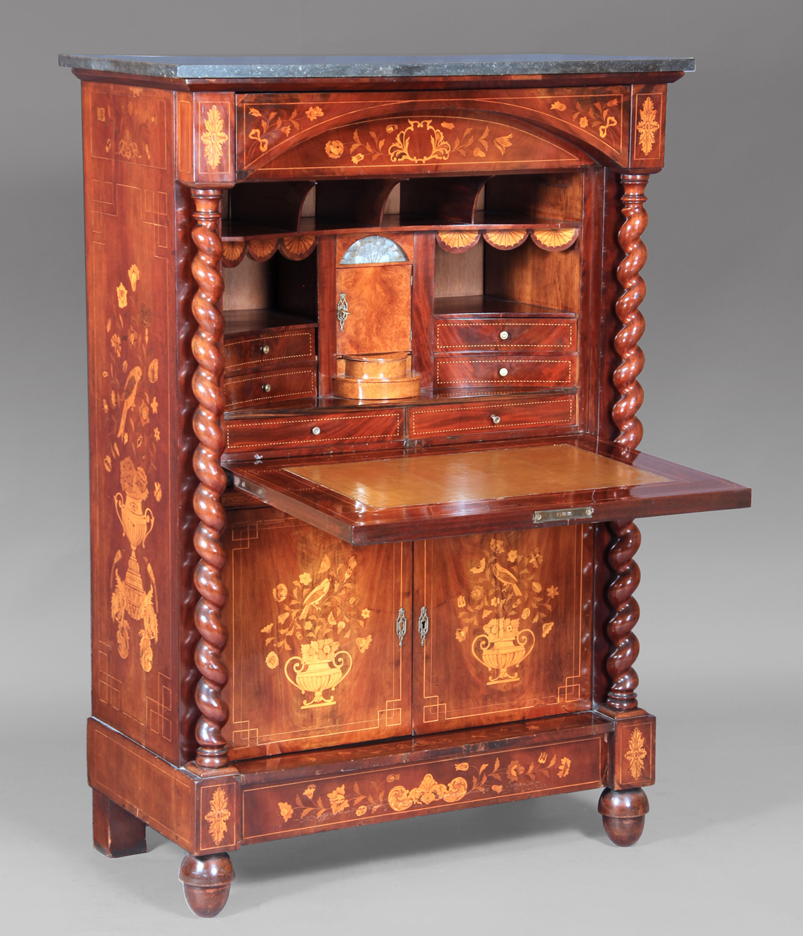 ANTIGUO SECRETAIRE ABATTANT HOLANDES DEL SIGLO XIX ANTIGUO SECRETAIRE ABATTANT HOLANDES DEL SIGLO XIX