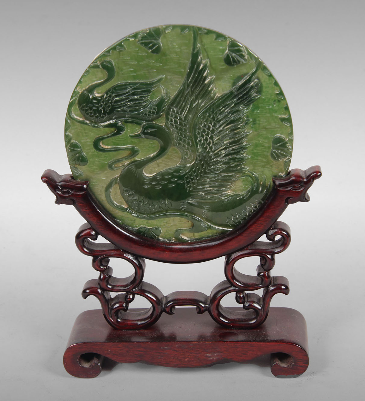  DISCO CHINO CIRCULAR DE JADE VERDE.