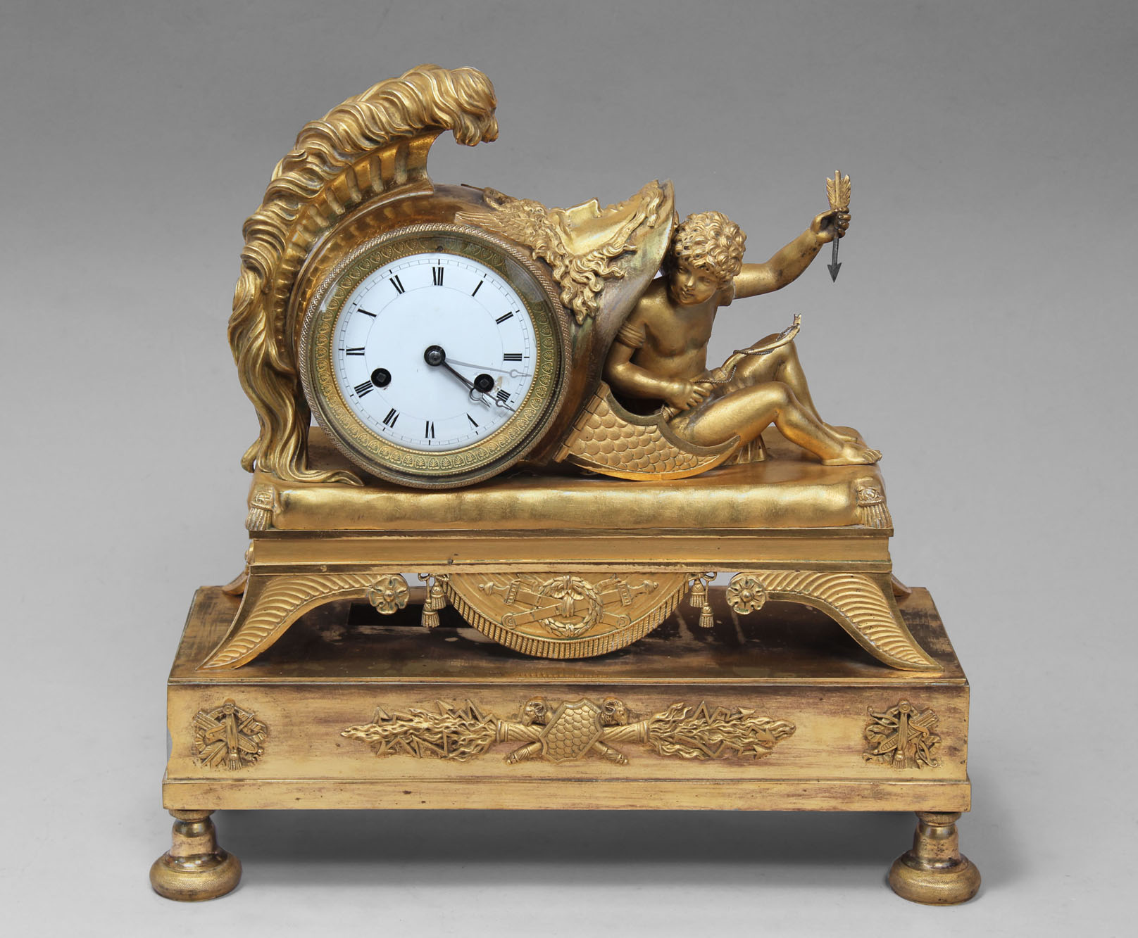  ANTIGUO RELOJ FRANCES DE APOYO DE EPOCA RESTAURACION.