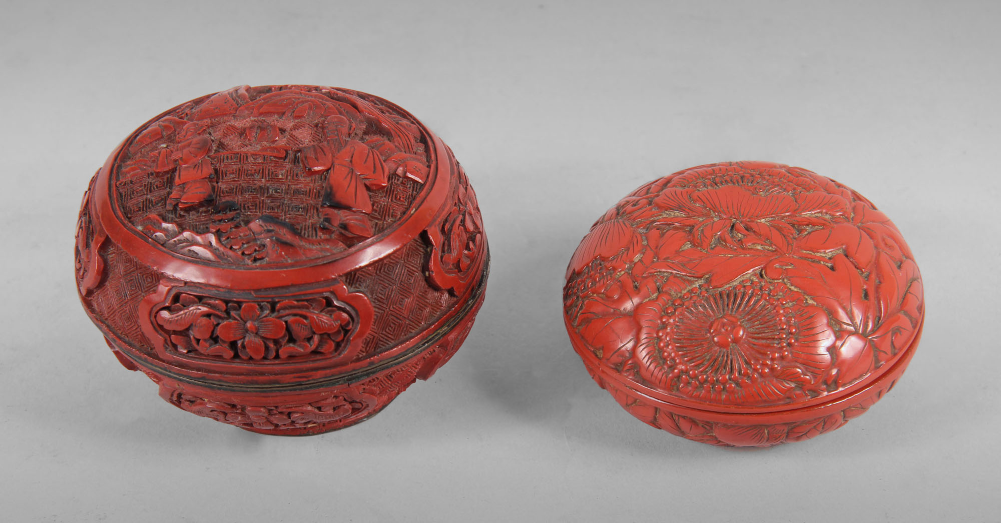  ANTIGUA PEQUEÑA CAJA CIRCULAR CHINA DE LACA DE PEKIN.