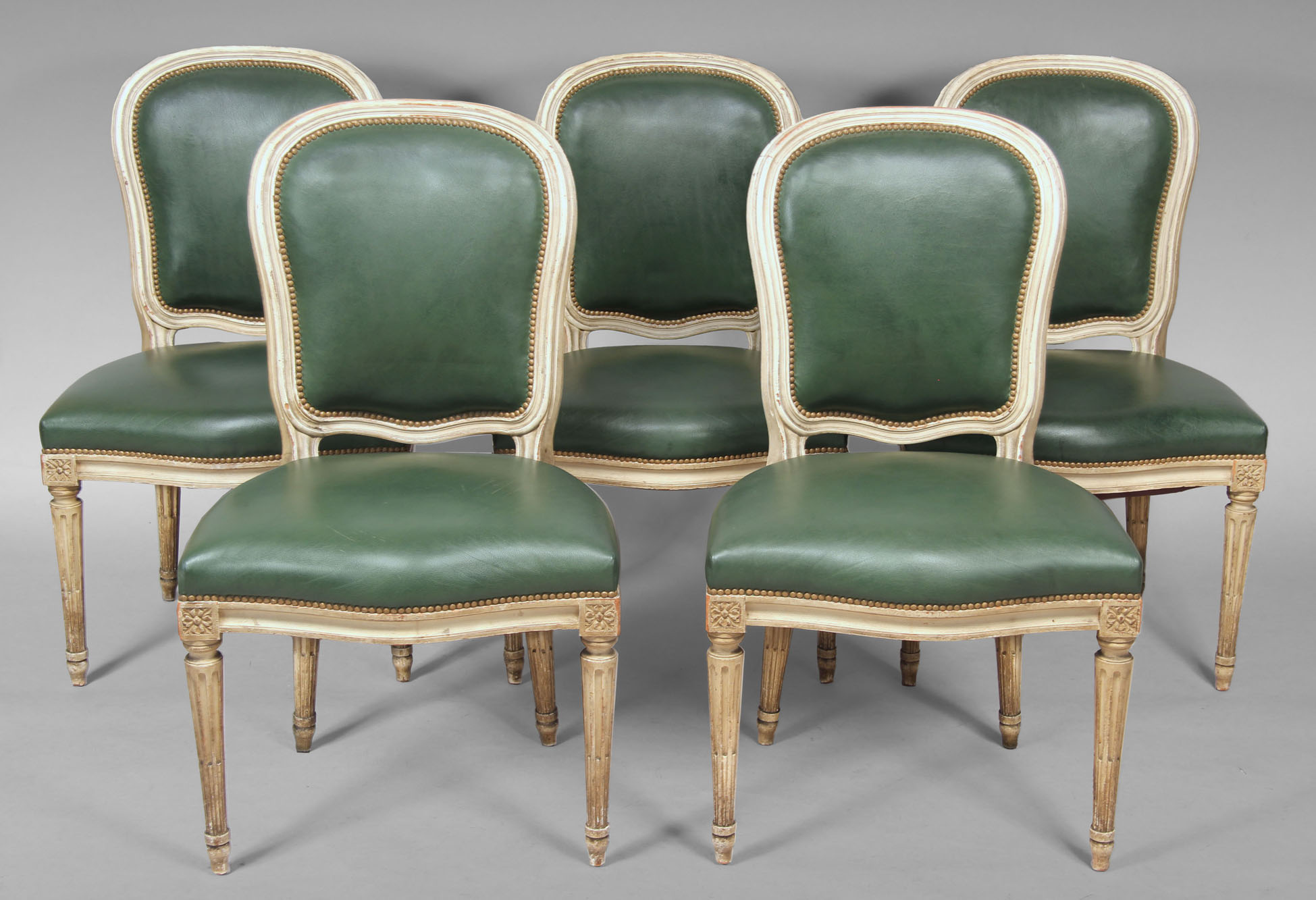  DIEZ SILLAS DE ESTILO FRANCES LUIS XVI PARA COMEDOR.