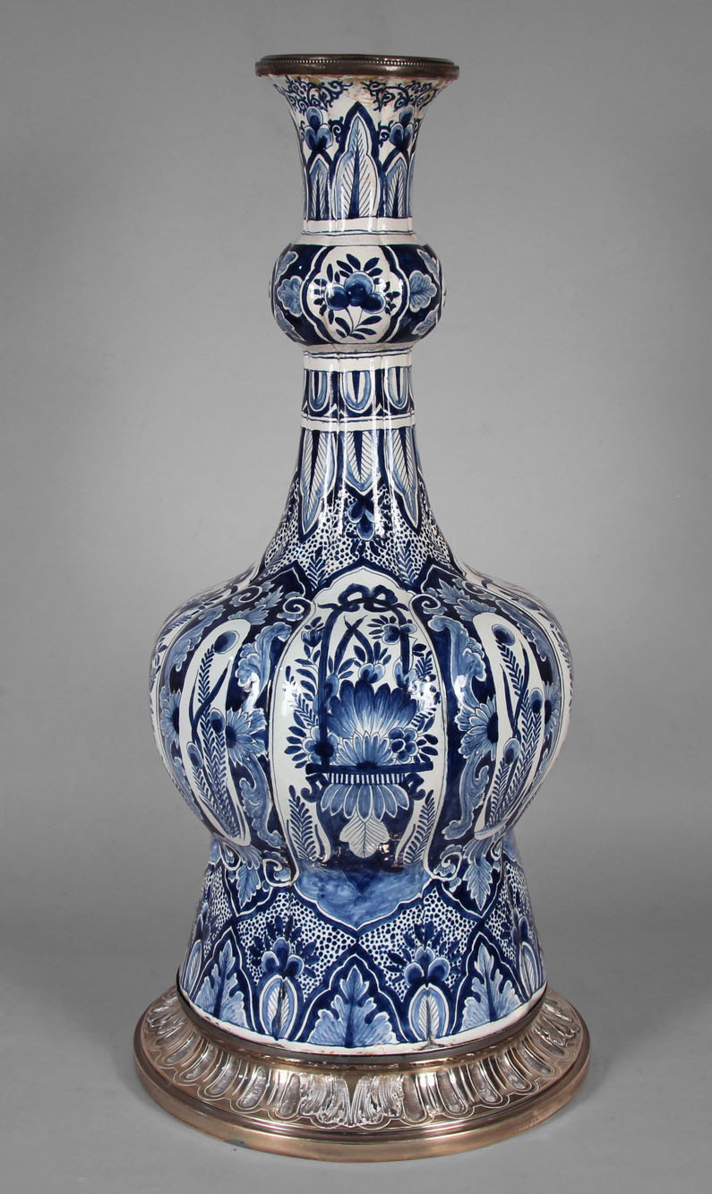  GRAN LAMPARA DE FAIANCE HOLANDESA DE DELFT. 
