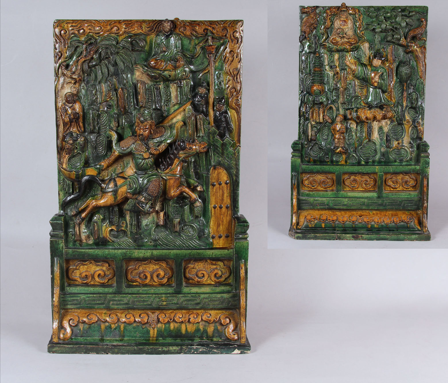  IMPORTANTE TEJA CHINA ANTIGUA DE GRES APORCELANADO. 