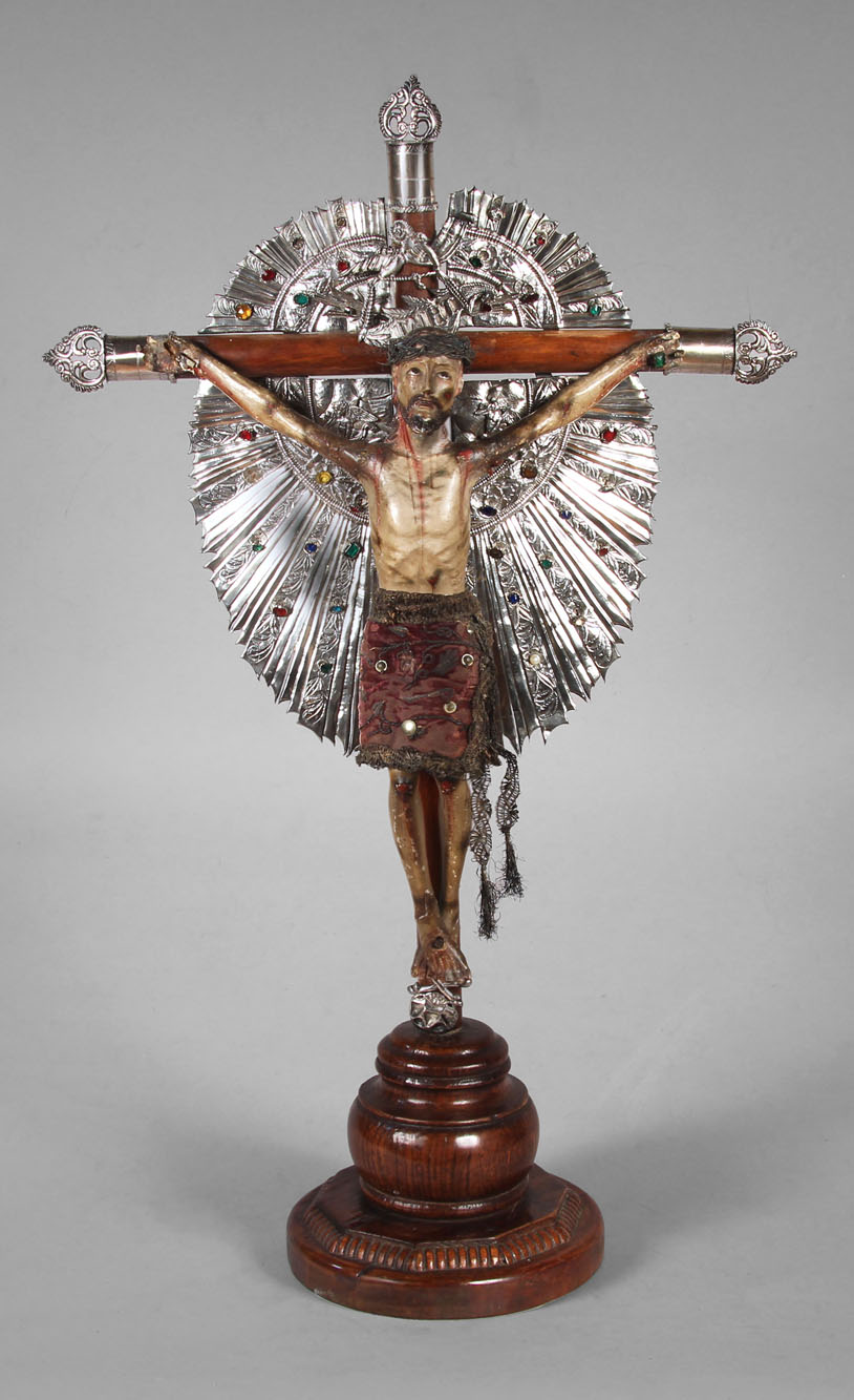  ANTIGUO CRUCIFIJO ESPAÑA DEL SIGLO XVIII. 