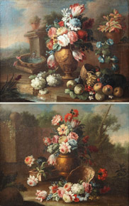 Lote 9: NANI, Giacomo 'CENTROS CON FLORES Y FRUTOS'