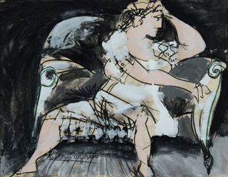 Lote 80: COGORNO, Santiago  'MUJER SENTADA' 