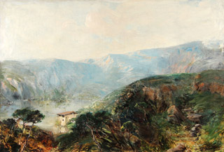 Lote 7: DOMINGO Y MARQUEZ, Francisco 'ALDEA EN LA MONTAÑA' 