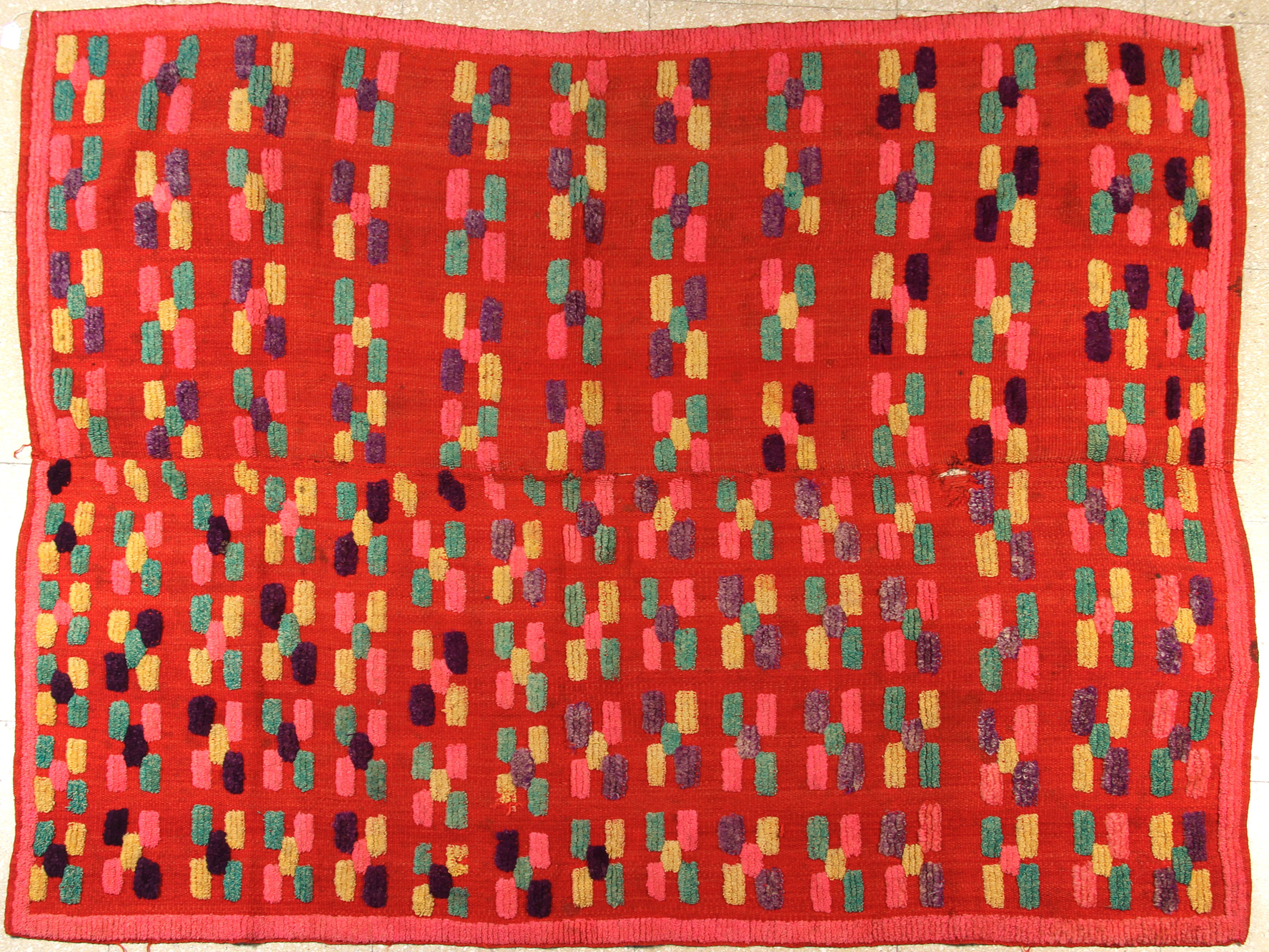  SOBRECAMA DE LANA CRIOLLA DE PRINCIPIOS DEL SIGLO XX. 