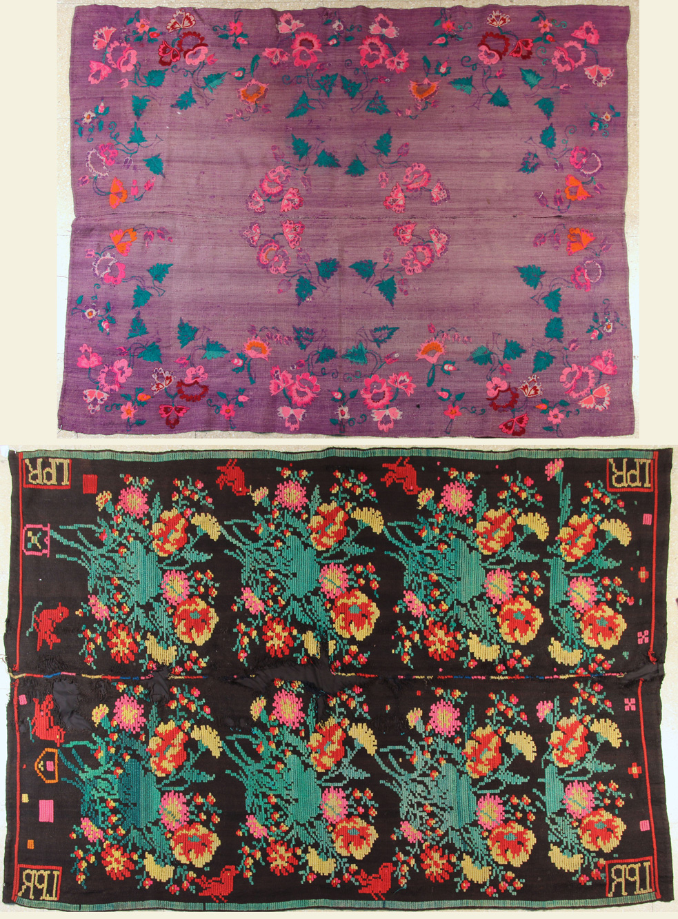  DOS SOBRECAMAS DE LANA CRIOLLA PRINCIPIOS DEL SIGLO XX. 