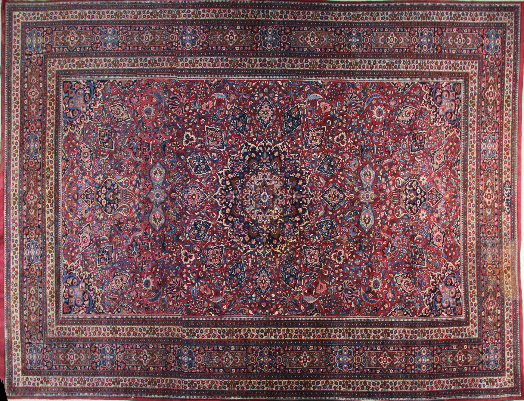  GRAN ALFOMBRA PERSA TABRIZ DE LANA TEJIDA A MANO. 