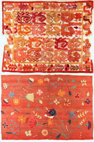 Lote 294: DOS FRAGMENTOS DE SOBRECAMA DE LANA CRIOLLA PELO CORTADO.  DOS FRAGMENTOS DE SOBRECAMA DE LANA CRIOLLA PELO CORTADO. 