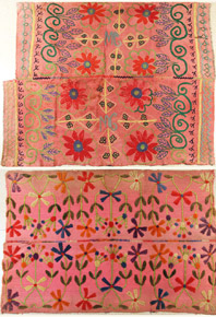 Lote 289: DOS FRAGMENTOS DE SOBRECAMA CRIOLLA PRINCIPIOS DEL SIGLO XX. DOS FRAGMENTOS DE SOBRECAMA CRIOLLA PRINCIPIOS DEL SIGLO XX.