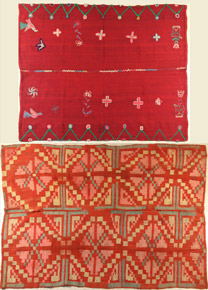 Lote 290: DOS SOBRECAMAS DE LANA CRIOLLA PRINCIPIOS DEL SIGLO XX. DOS SOBRECAMAS DE LANA CRIOLLA PRINCIPIOS DEL SIGLO XX.