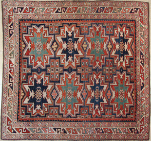 Lote 275: ALFOMBRA TURCA DE LANA TEJIDA A MANO.  ALFOMBRA TURCA DE LANA TEJIDA A MANO. 