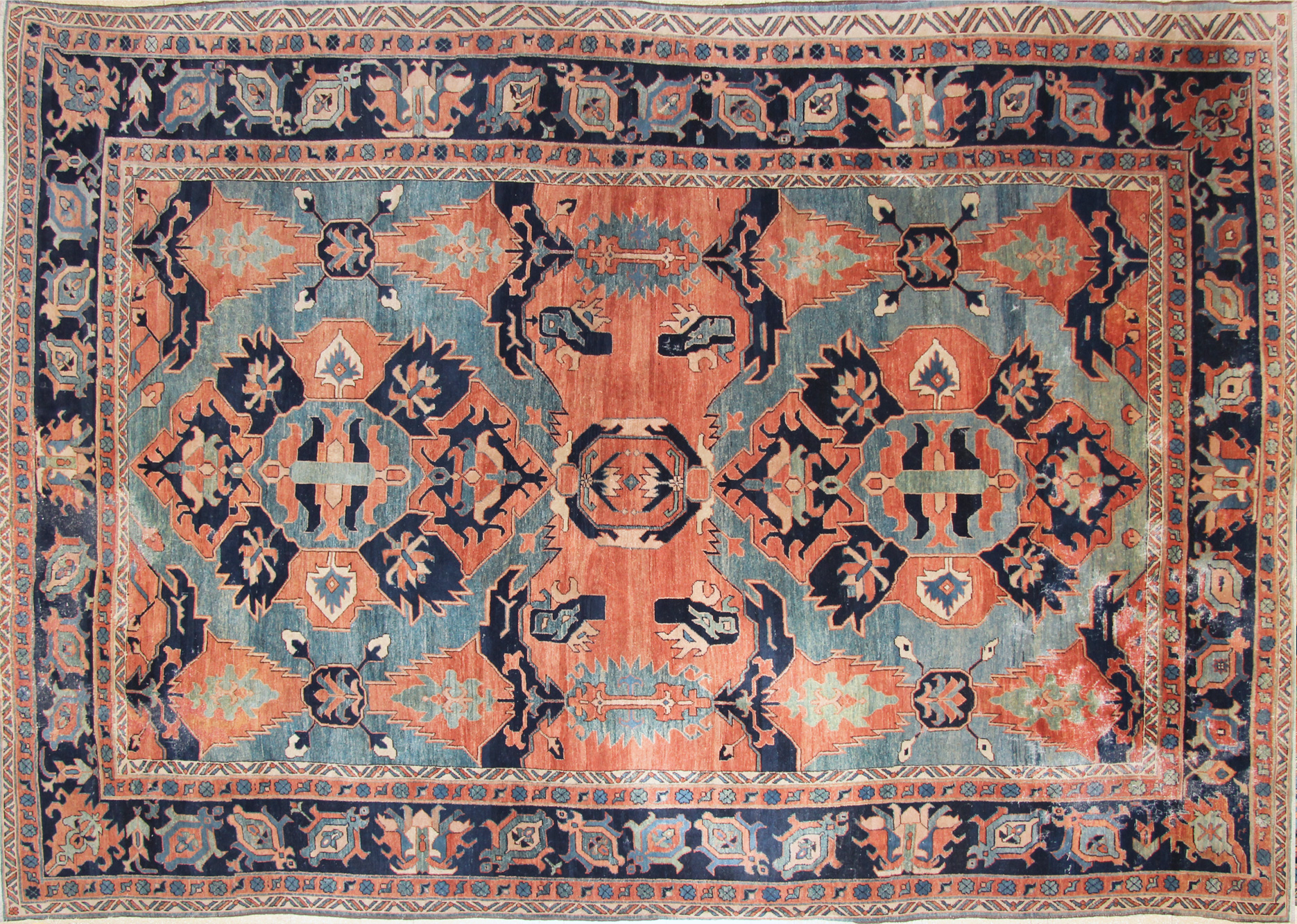 GRAN ALFOMBRA AGRA DE LANA TEJIDA A MANO. 