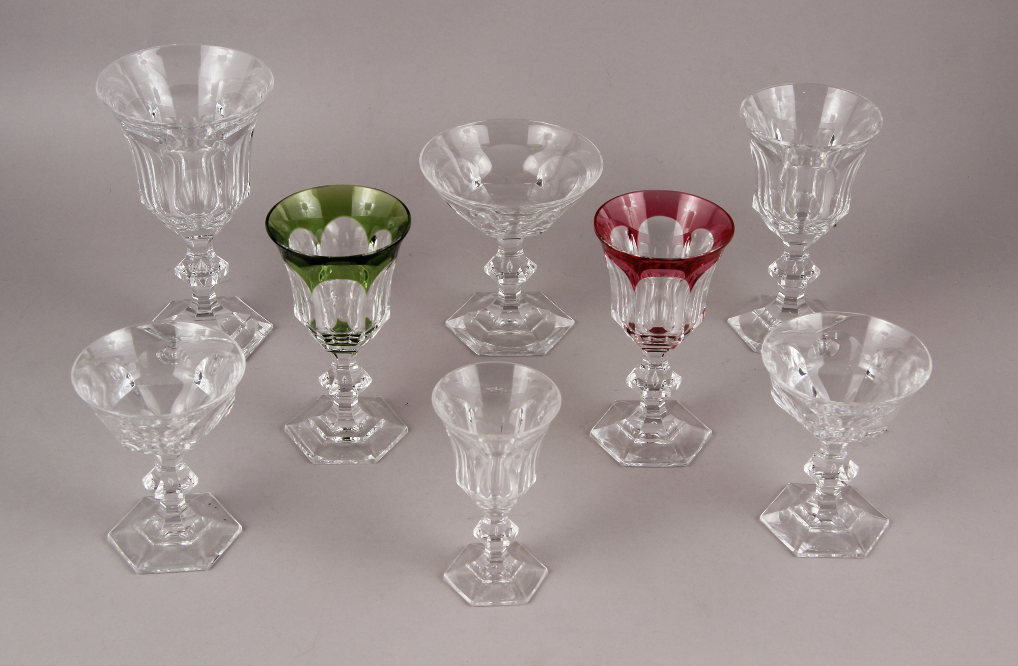 JUEGO DE COPAS BELGAS SELLADAS VAL ST. LAMBERT. JUEGO DE COPAS BELGAS SELLADAS VAL ST. LAMBERT.