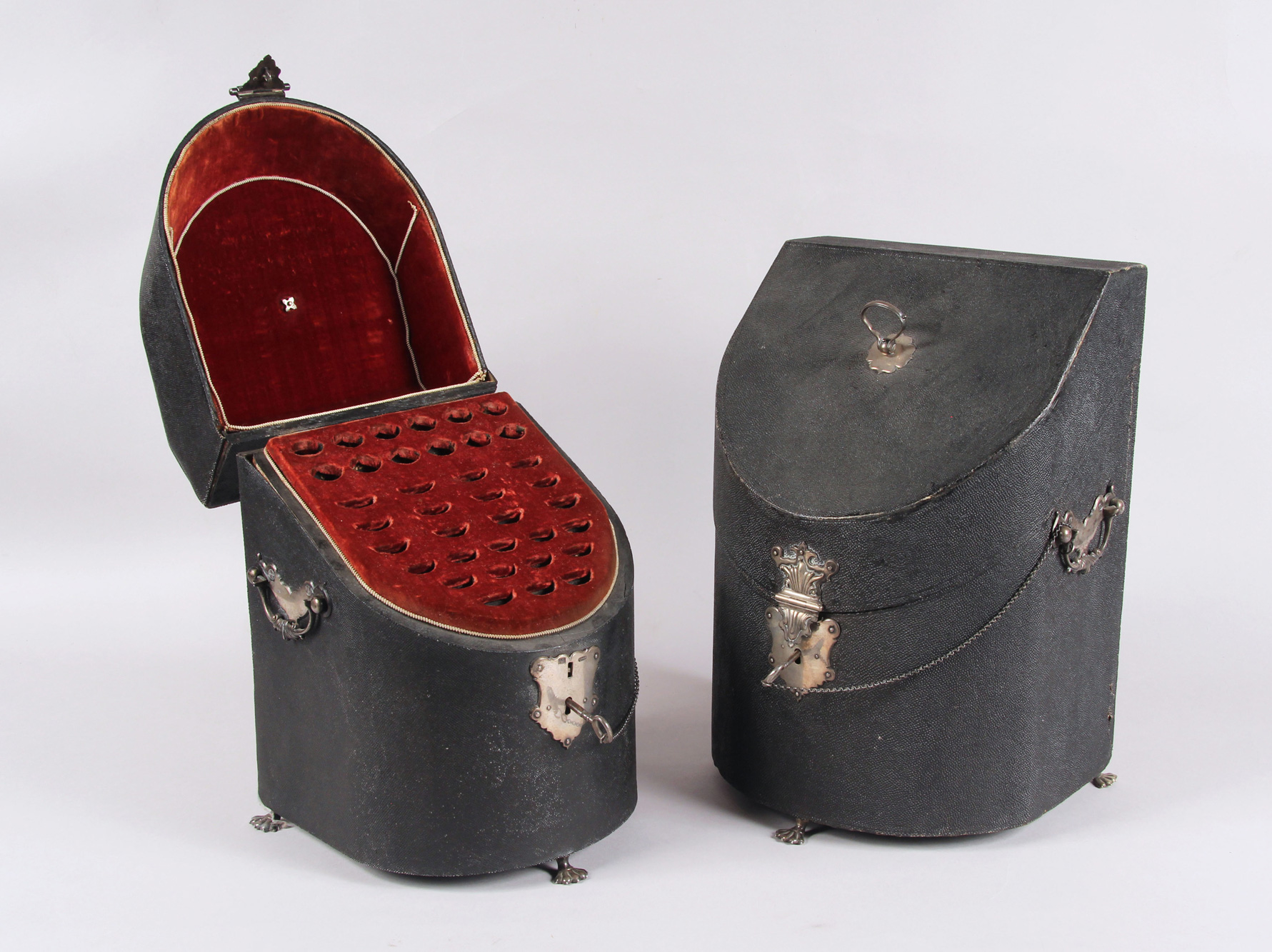 DOS ANTIGUAS 'CUTLERY BOXES' INGLESAS SIGLO XIX. DOS ANTIGUAS 'CUTLERY BOXES' INGLESAS SIGLO XIX.