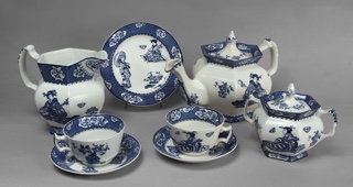 Lote 566: CONJUNTO DE LOZA INGLESA WOODS PARA TE.  CONJUNTO DE LOZA INGLESA WOODS PARA TE. 