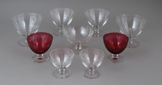 Lote 482: JUEGO DE COPAS FRANCESAS DE BACCARAT SELLADO.  JUEGO DE COPAS FRANCESAS DE BACCARAT SELLADO. 