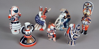 Lote 483: SIETE FIGURAS DE PORCELANA ESPAÑOLA SARGADELOS.  SIETE FIGURAS DE PORCELANA ESPAÑOLA SARGADELOS. 