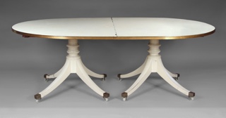 Lote 170: MESA OVAL ESTILO FRANCES LUIS XVI PARA COMEDOR.  MESA OVAL ESTILO FRANCES LUIS XVI PARA COMEDOR. 