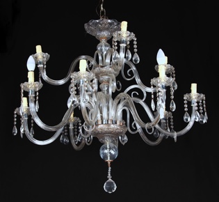 Lote 439: ARAÑA ESTILO INGLES DE DOCE LUCES.  ARAÑA ESTILO INGLES DE DOCE LUCES. 