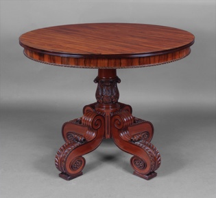 Lote 206: MESA CIRCULAR PARA CENTRO DE LA CASA STANFORD.  MESA CIRCULAR PARA CENTRO DE LA CASA STANFORD. 