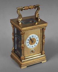 Lote 470: 'CARRIAGE CLOCK' FRANCES CON CAJA DE BRONCE DORADO.  'CARRIAGE CLOCK' FRANCES CON CAJA DE BRONCE DORADO. 