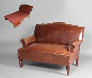 Lote 168: SOFA CAMA DE ESTILO INGLES.  SOFA CAMA DE ESTILO INGLES. 