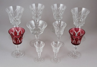Lote 405: JUEGO DE COPAS DE CRISTAL FRANCES ST. LOUIS.  JUEGO DE COPAS DE CRISTAL FRANCES ST. LOUIS. 