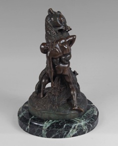 Lote 402: FREMIET, Emmanuel 'OSO Y GLADIADOR' 