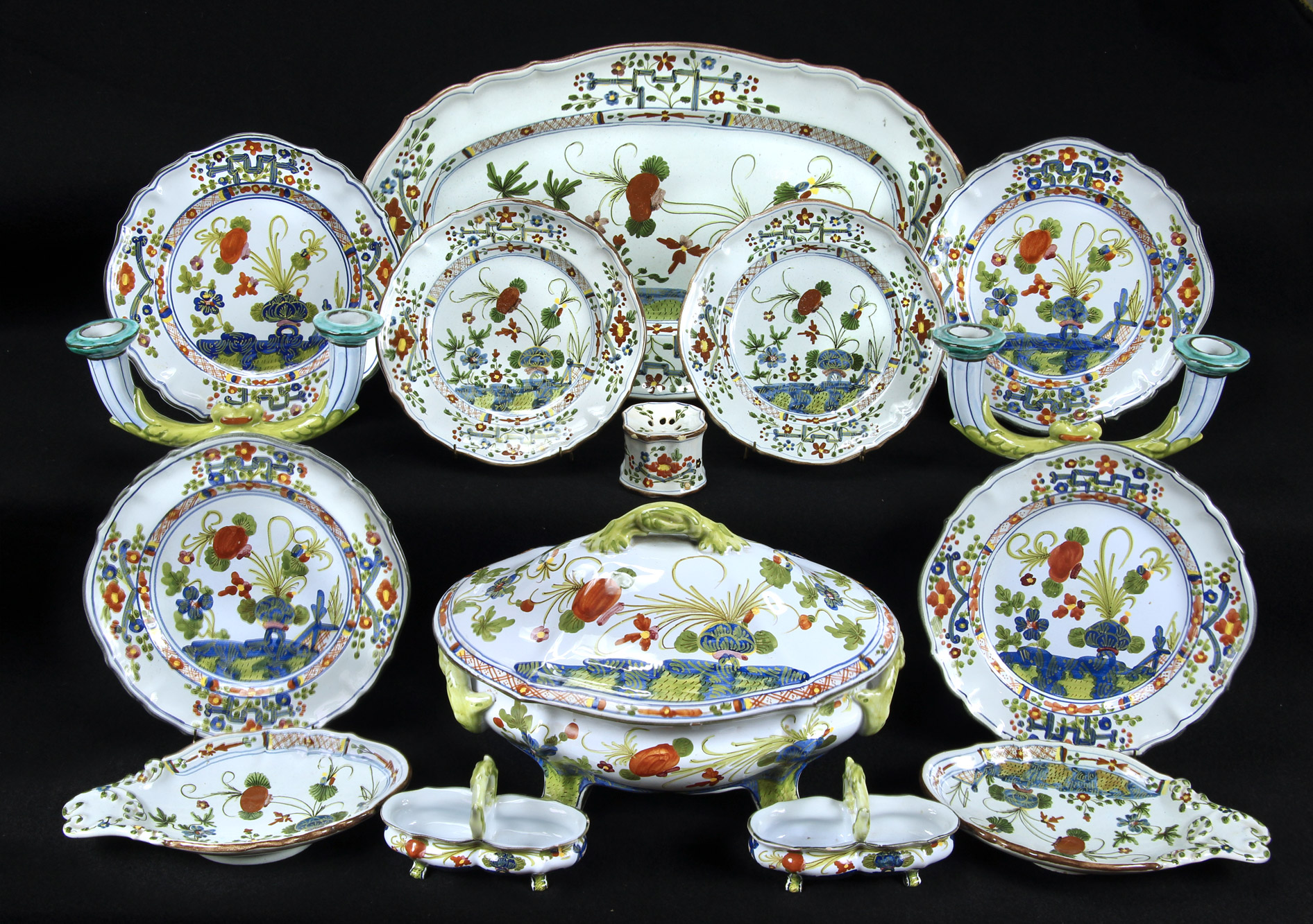  JUEGO DE CERAMICA ITALIANA CALF FAENZA PARA MESA. 