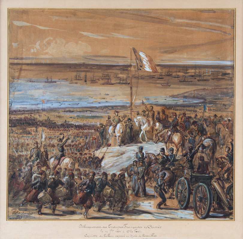 BARRIAS, Felix Joseph 'DEBARQUEMENT DES TROUPES FRANCAISES EN CRIMEE'