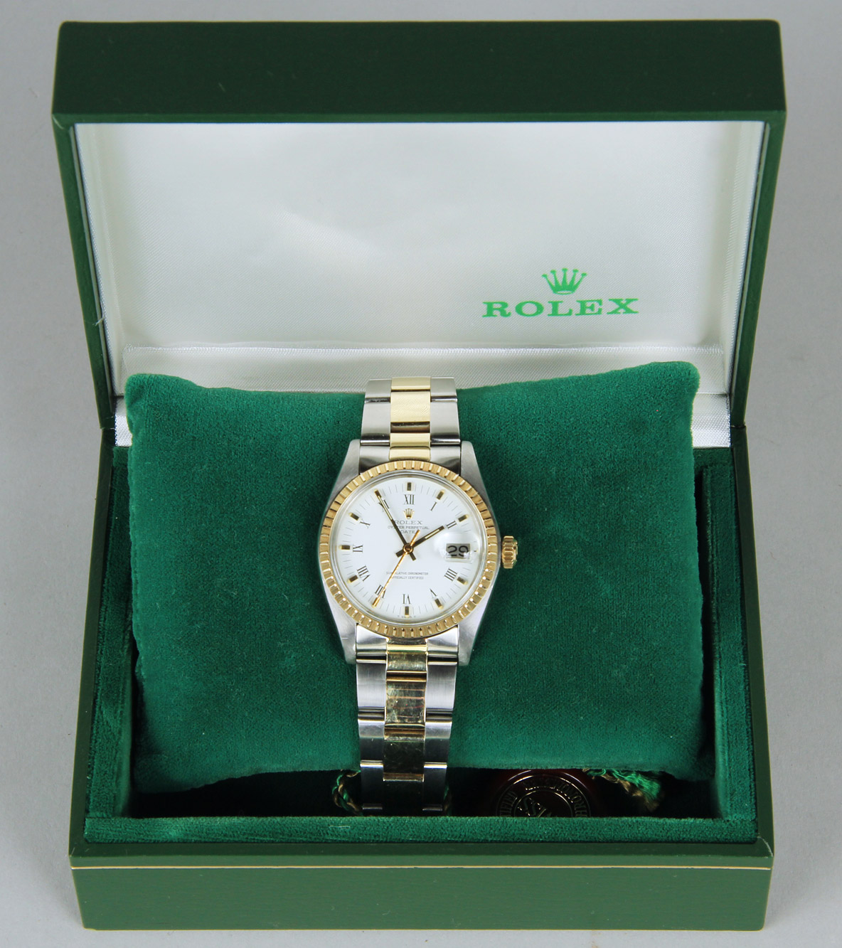  RELOJ PULSERA MARCA ROLEX MODELO OYSTER PERPETUAL DATE.