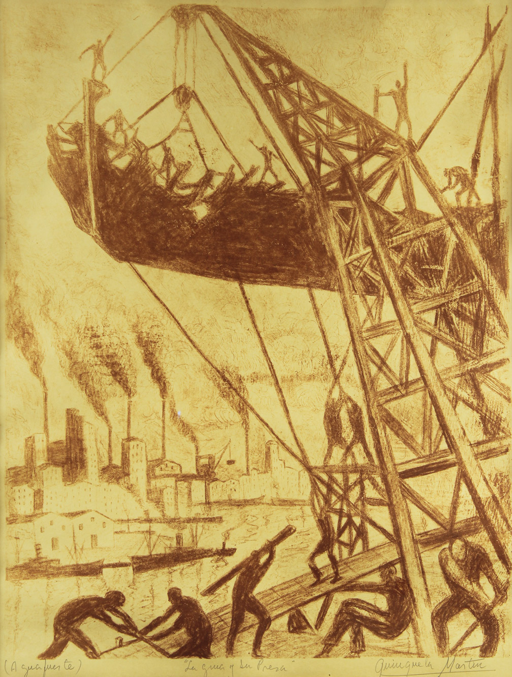 QUINQUELA MARTIN, Benito 'LA GRUA Y SU PRESA' 