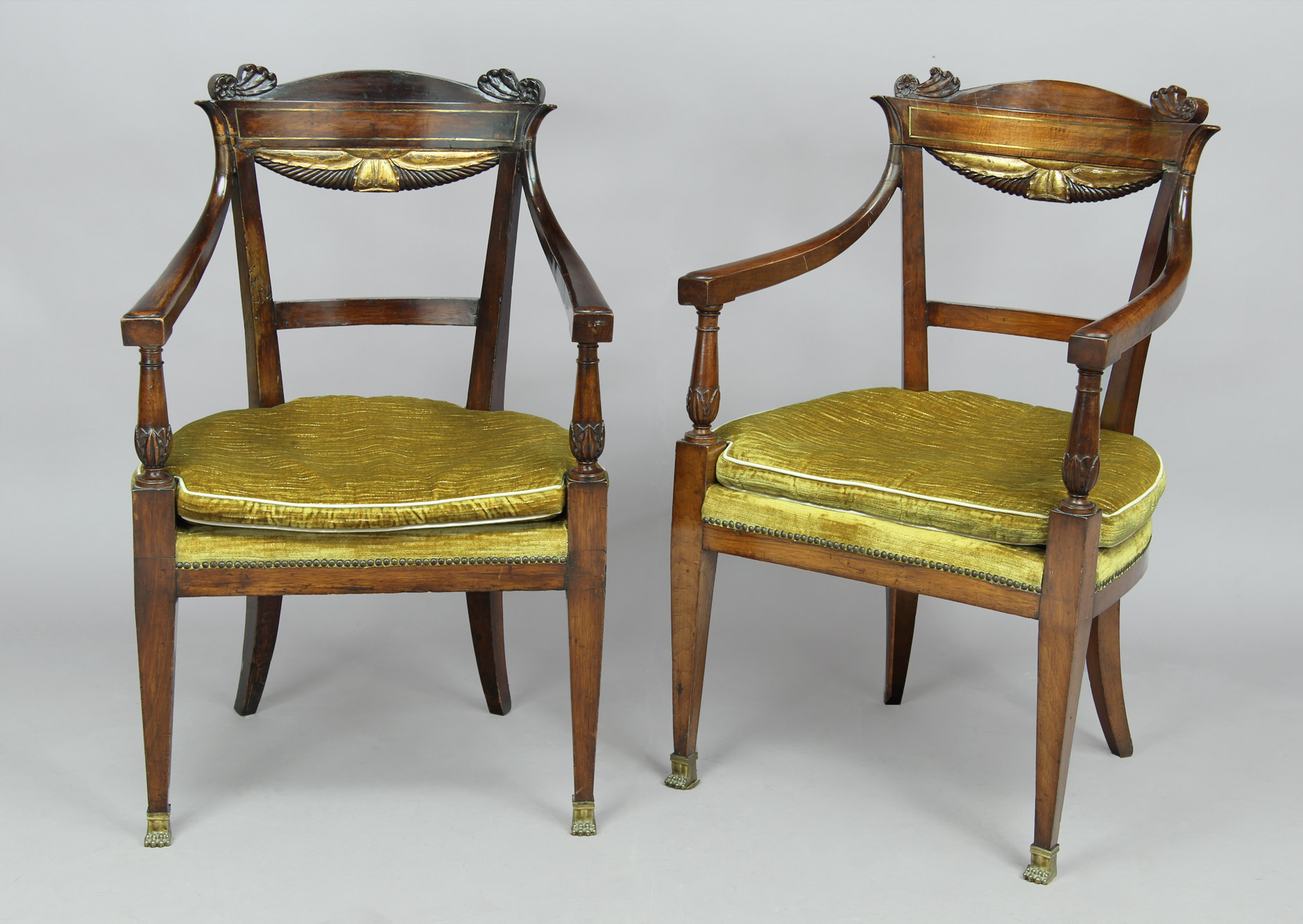  PAR DE ANTIGUOS SILLONES INGLESES SIGLO XIX. 