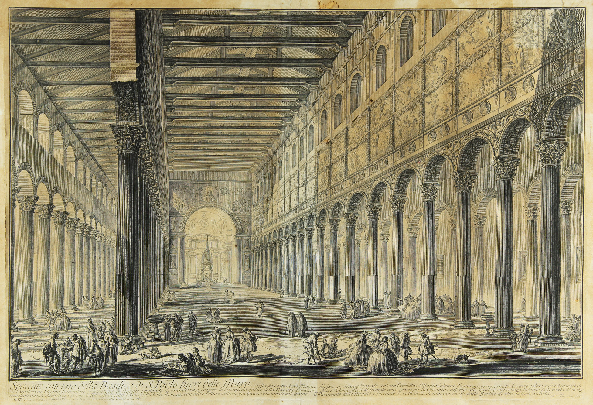  ANTIGUO GRABADO ITALIANO DE PIRANESI. 