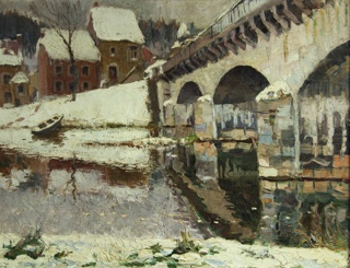 Lote 121: BOUILLON, Georges 'PAISAJE NEVADO' 