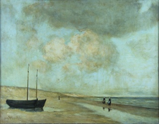 Lote 89: WITJENS STEPHAN, Jacques 'PERSONAJES EN LA PLAYA'