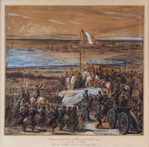 Lote 20: BARRIAS, Felix Joseph 'DEBARQUEMENT DES TROUPES FRANCAISES EN CRIMEE'