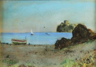 Lote 119: CASCIARO, Giuseppe 'PAISAJE DE COSTA' 
