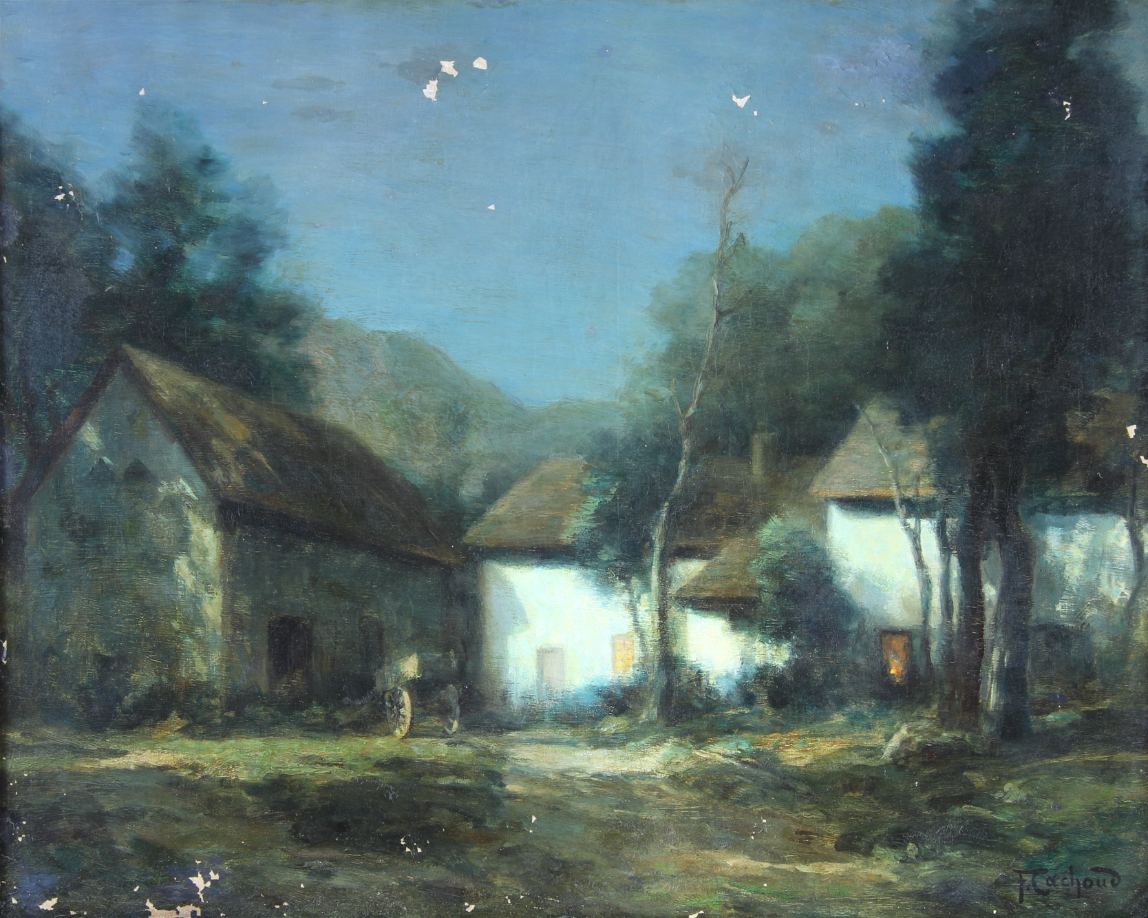 CACHOUD, François Charles 'PAISAJE CLARO DE LUNA' 