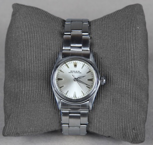 Lote 408: RELOJ PULSERA DE ACERO MARCA ROLEX. RELOJ PULSERA DE ACERO MARCA ROLEX.