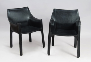 Lote 175: PAR DE SILLONES MODERNOS DISEÑO BELLINI.  PAR DE SILLONES MODERNOS DISEÑO BELLINI. 