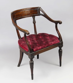 Lote 197: ANTIGUO SILLON INGLES DEL SIGLO XIX.  ANTIGUO SILLON INGLES DEL SIGLO XIX. 