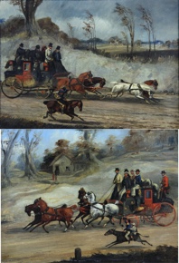 Lote 10: ALKEN, Samuel Henry I 'OVERTAKING THE ROYAL MAIL' 'THE HUNT ROYAL MAIL'