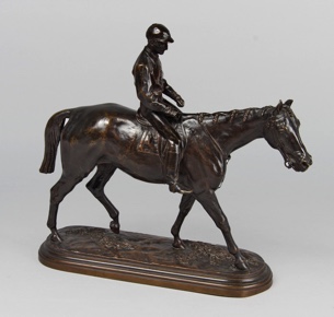 Lote 426: BONHEUR, Isidore Jules 'JOCKEY Y CABALLO' 