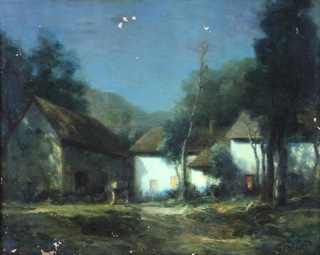 Lote 25: CACHOUD, François Charles 'PAISAJE CLARO DE LUNA' 